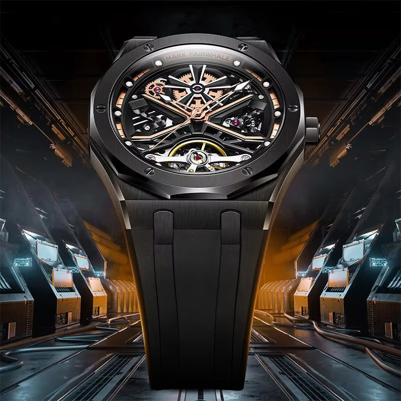 Tourbillon Movement Watch - Mark Fairwhal Fashion Tourbillon Watch Men's