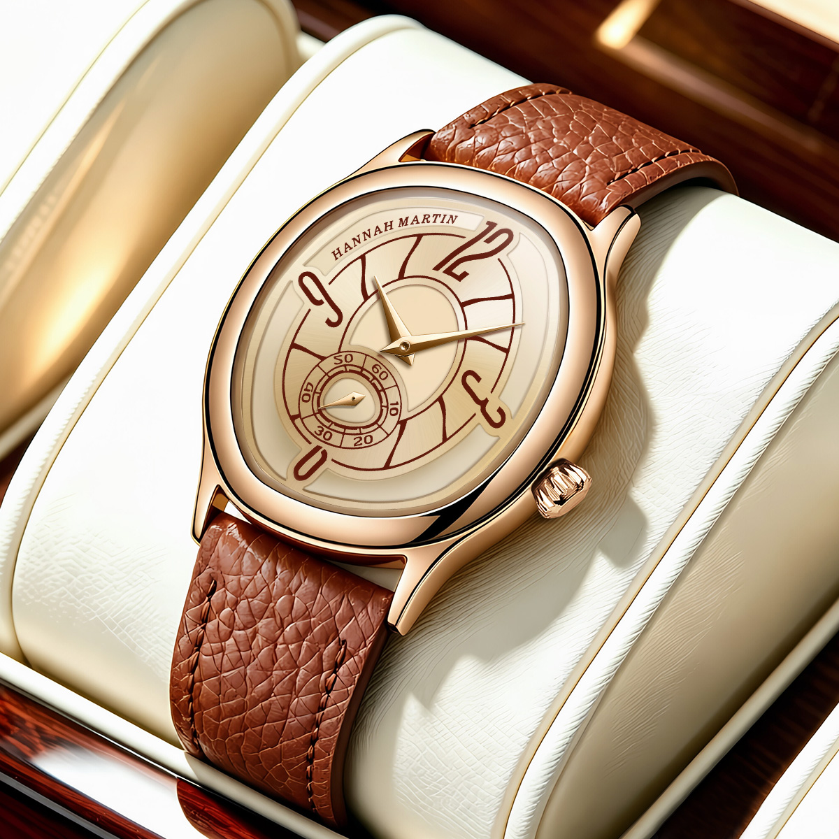 Luxury Watch & Jewellery - HANNAH MARTIN Watch Fashion Leather 40mm