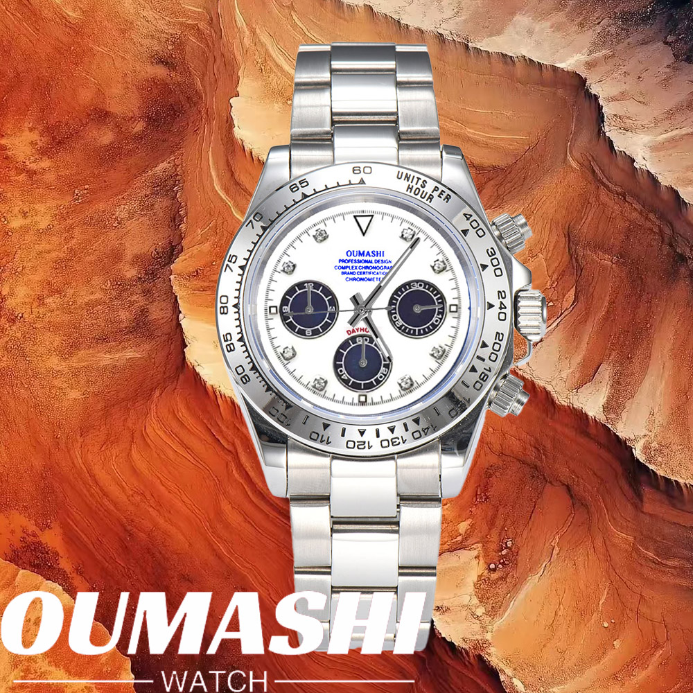 Luxury Watch Leather Strap - Luxury VK63 Watches Sapphire Glass 316L