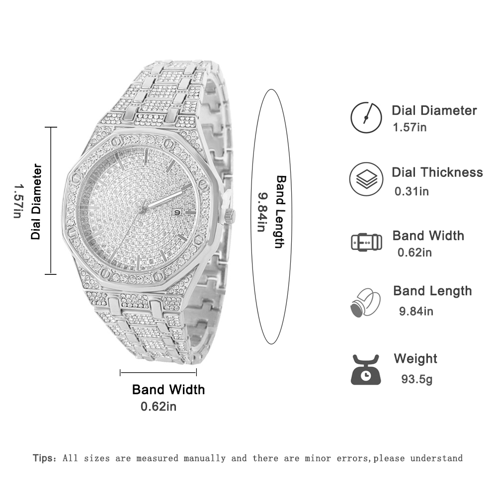 Iced Out Watch for Men Gold Wa - đánh giá và giá Luxury Watch Iceberg