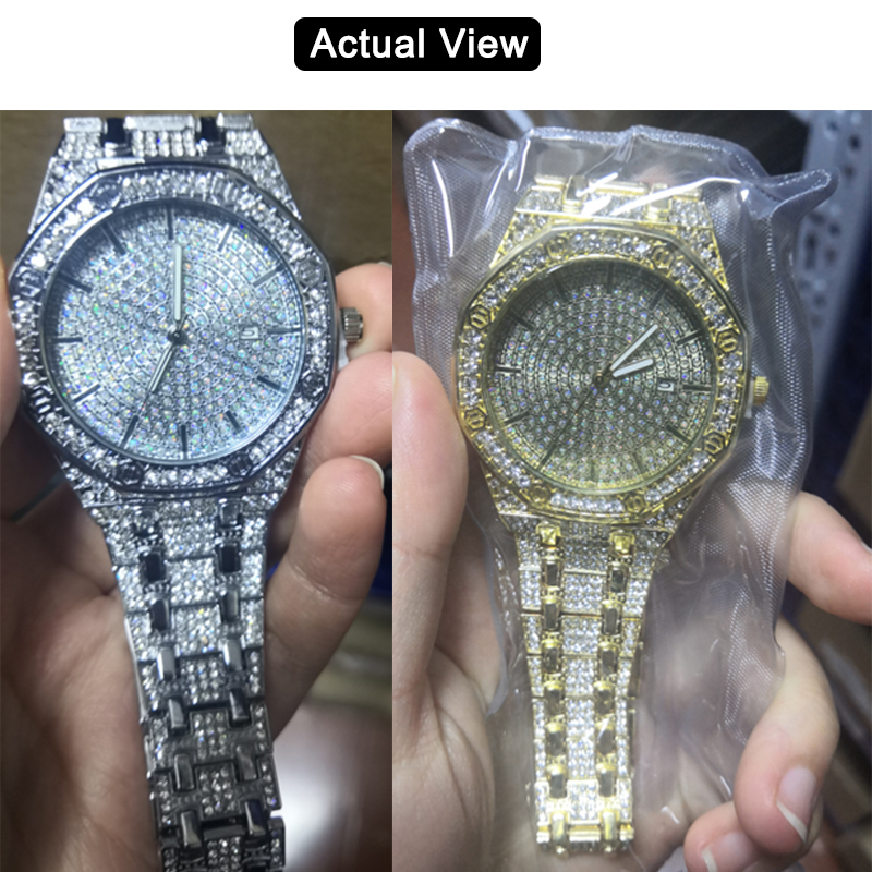 Iced Out Watch for Men Gold Wa - đánh giá và giá Luxury Watch Iceberg