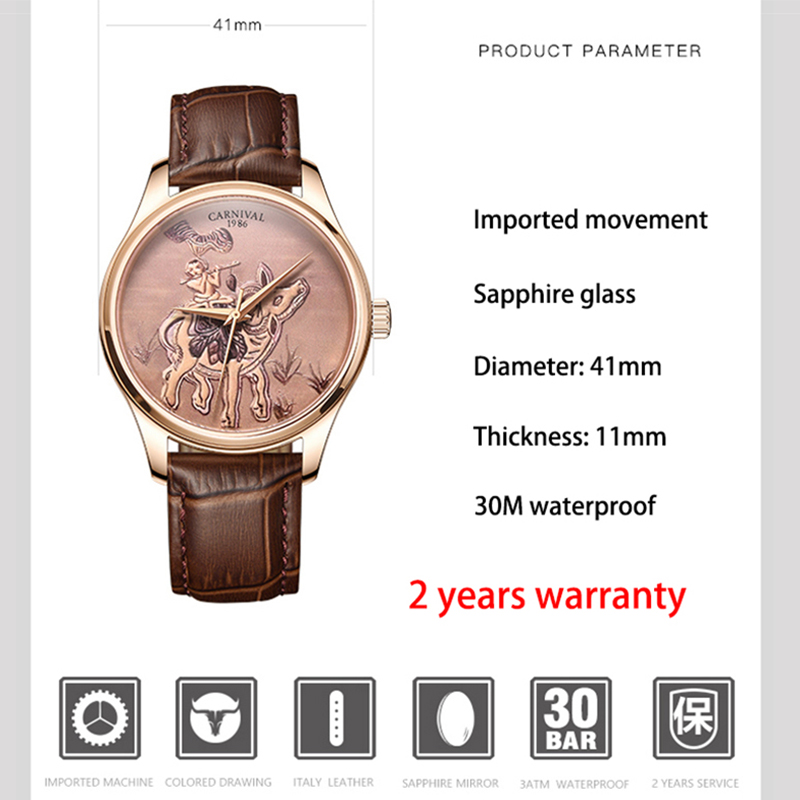 CARNIVAL Brand Fashion Zodiac  - đánh giá và giá Zodiac Luxury Watch
