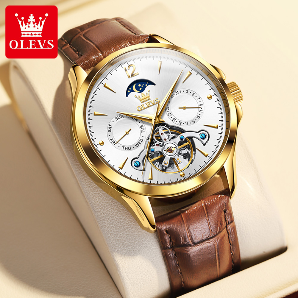 OLEVS 6663 Mens Watch Original - đánh giá và giá Tourbillon Movement Watch