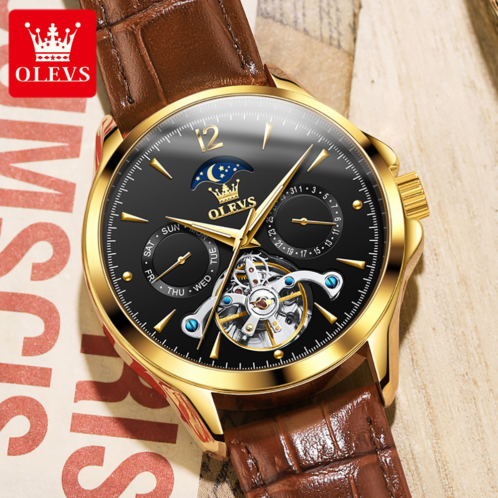 OLEVS 6663 Mens Watch Original - đánh giá và giá Tourbillon Movement Watch
