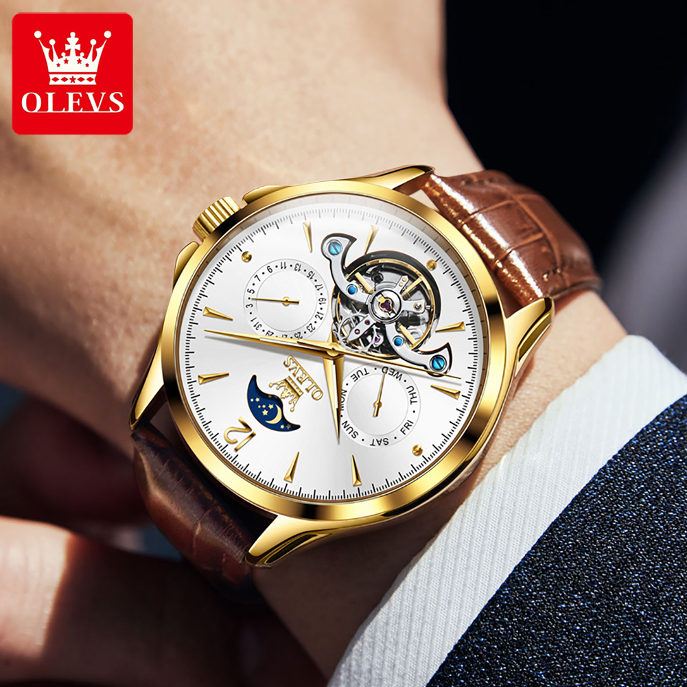 OLEVS 6663 Mens Watch Original - đánh giá và giá Tourbillon Movement Watch
