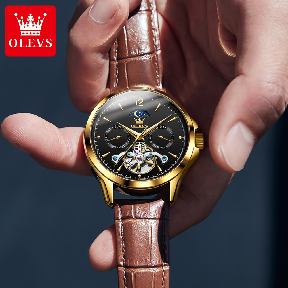 OLEVS 6663 Mens Watch Original - đánh giá và giá Tourbillon Movement Watch