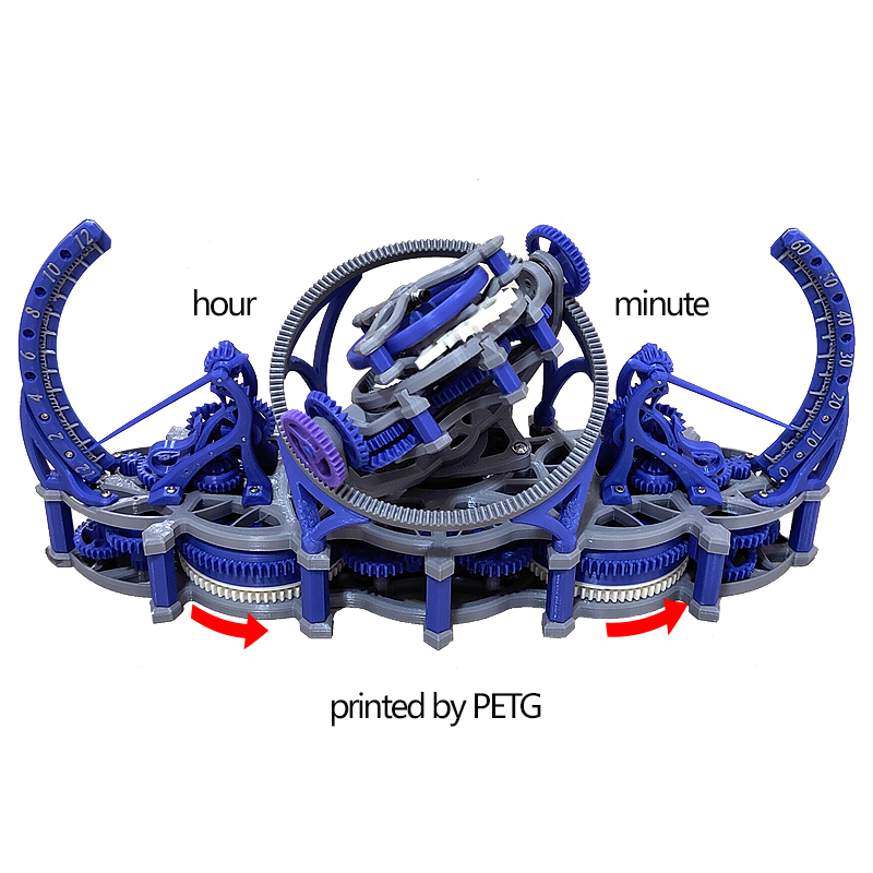 Random color 3d print tourbill - đánh giá và giá Tourbillon Movement Watch