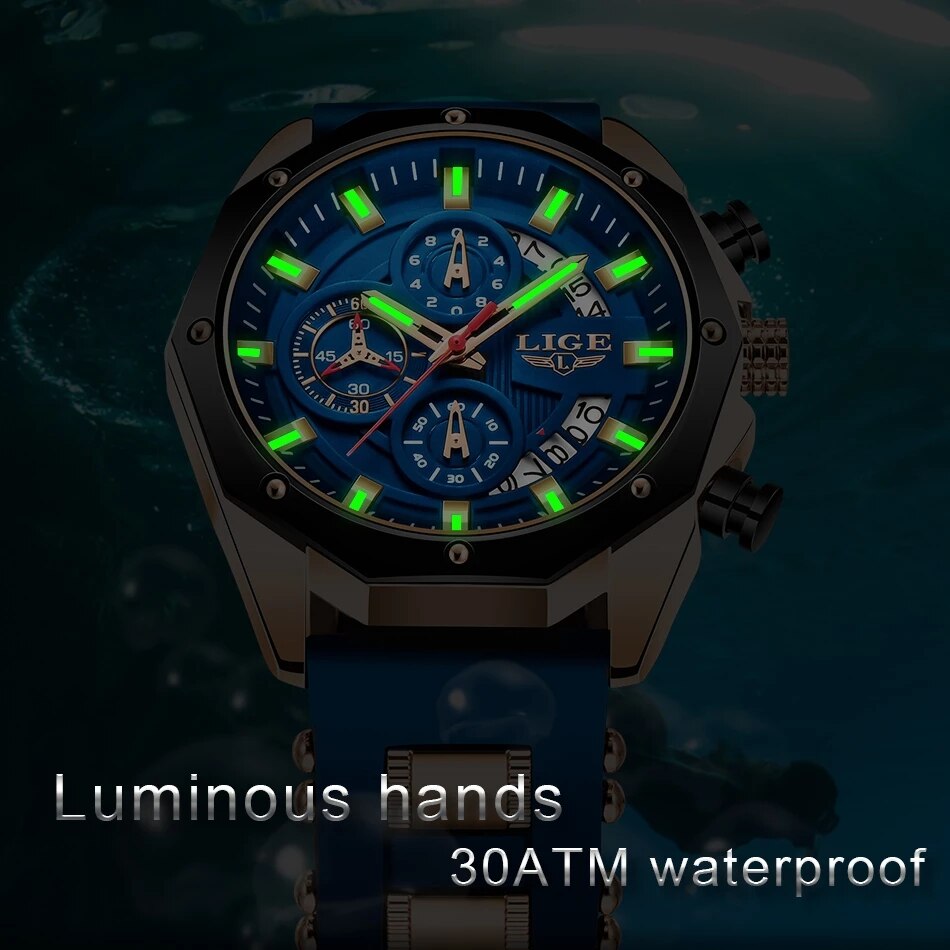 LIGE Fashion Men Watches Top B - đánh giá và giá Luxury Watch Investment