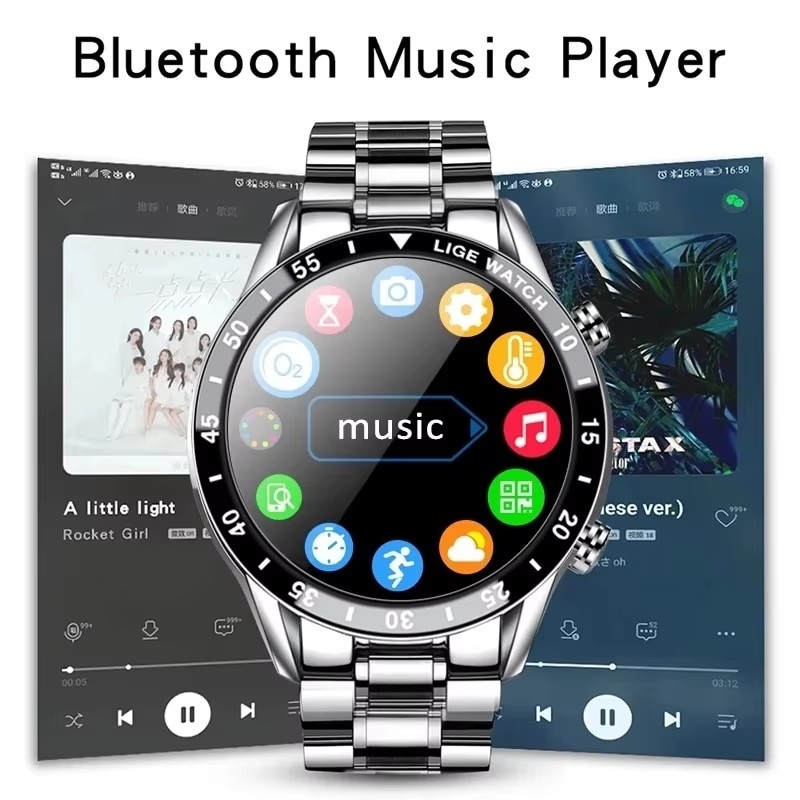 LIGE New Bluetooth Call Smart  - đánh giá và giá Luxury Watch On Wrist