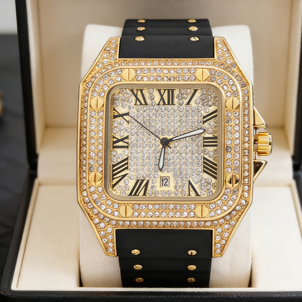 Hot Fashion Square Full Diamon - đánh giá và giá Luxury Watch Iceberg