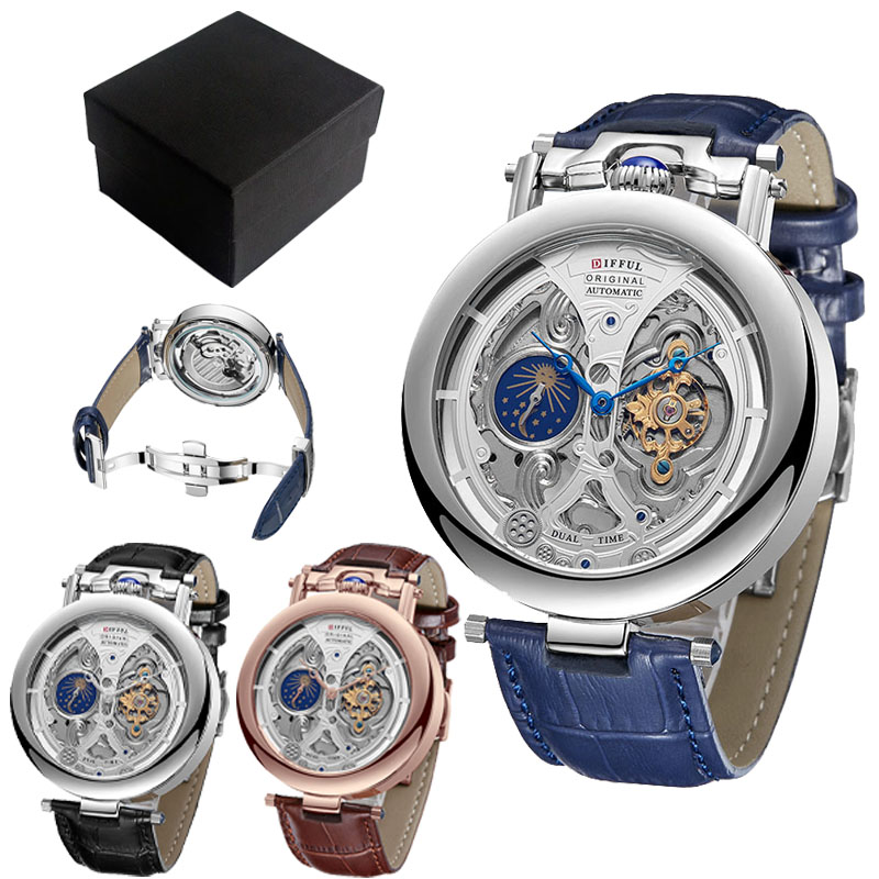 DIFFUL Luxury Big Skeleton Dia - đánh giá và giá Tourbillon Movement Watch