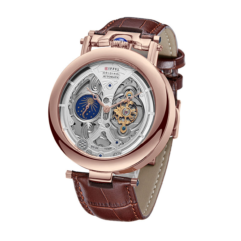 DIFFUL Luxury Big Skeleton Dia - đánh giá và giá Tourbillon Movement Watch