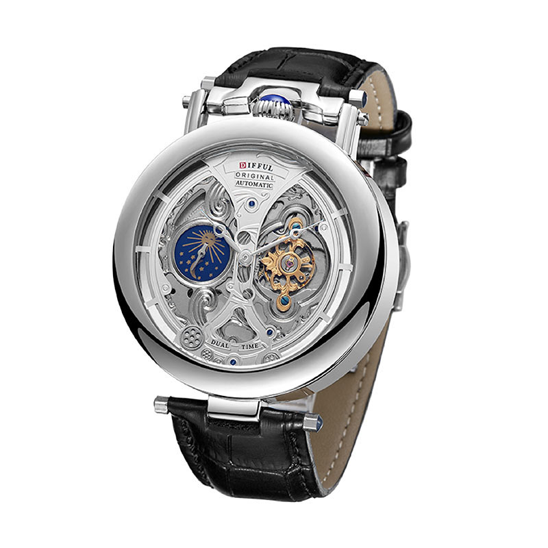 DIFFUL Luxury Big Skeleton Dia - đánh giá và giá Tourbillon Movement Watch