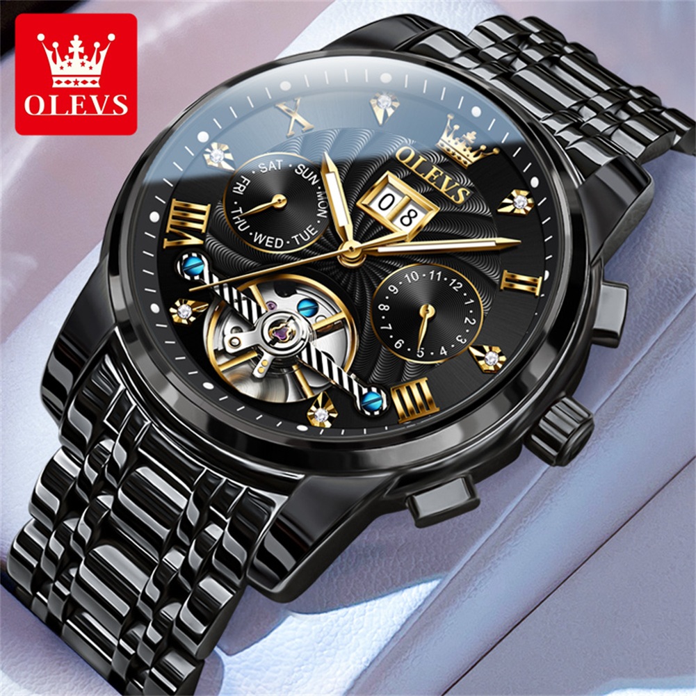 OLEVS Classic Men's Watches To - đánh giá và giá Tourbillon Movement Watch