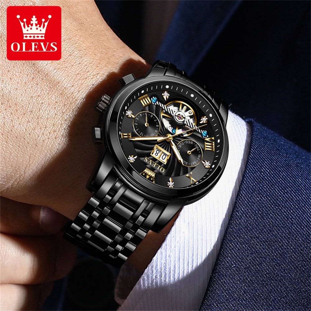 OLEVS Classic Men's Watches To - đánh giá và giá Tourbillon Movement Watch