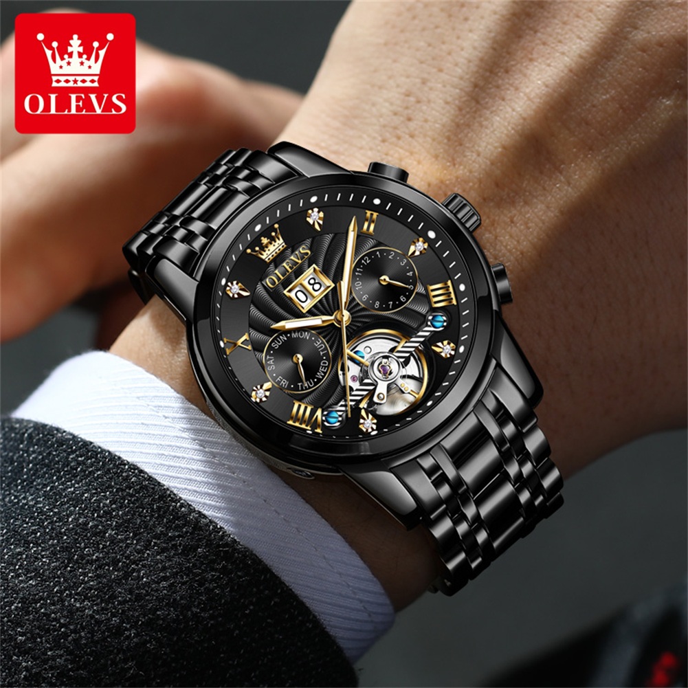 OLEVS Classic Men's Watches To - đánh giá và giá Tourbillon Movement Watch