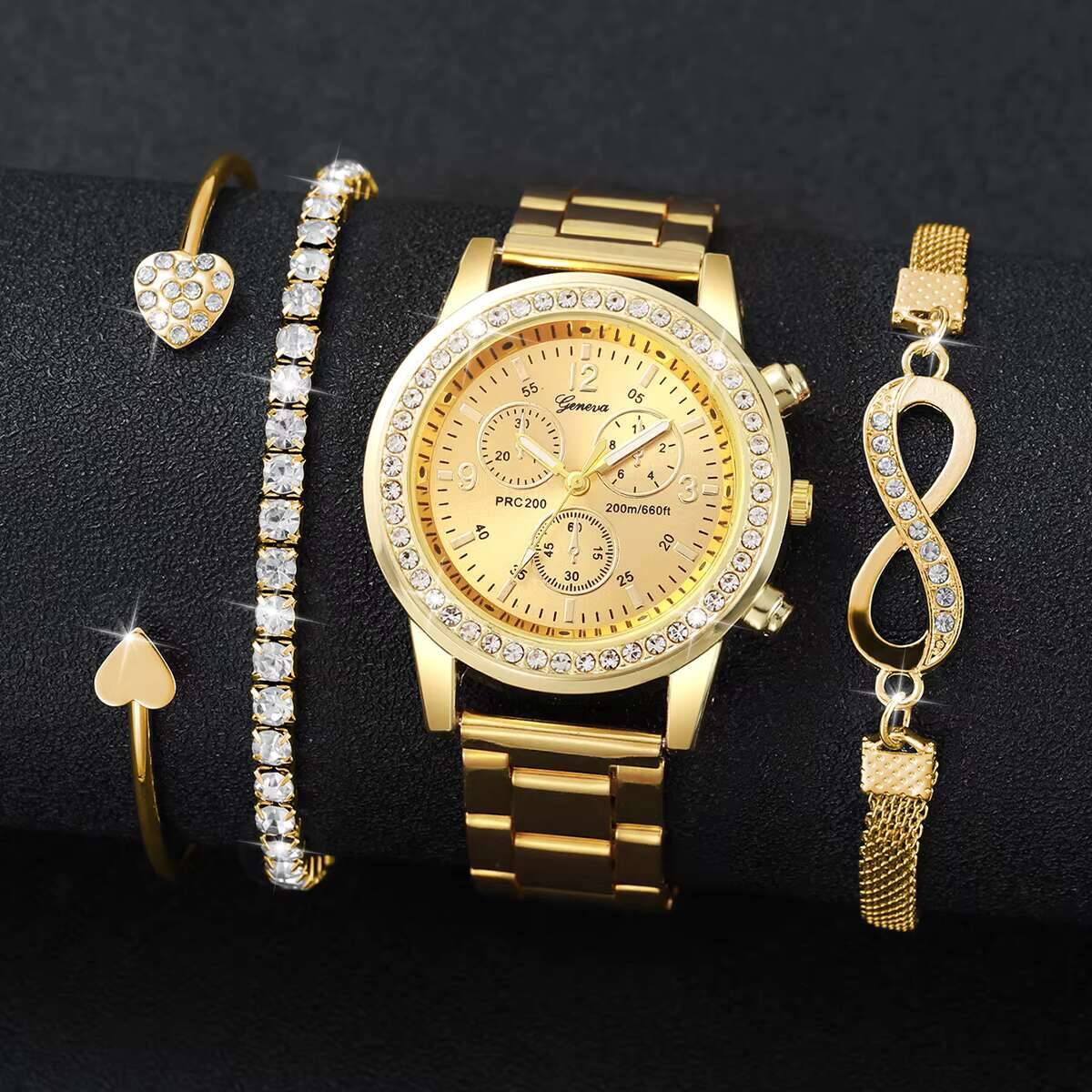 4PCS/Set Luxury Rhinestone Wom - đánh giá và giá Luxury Watch Packaging Box