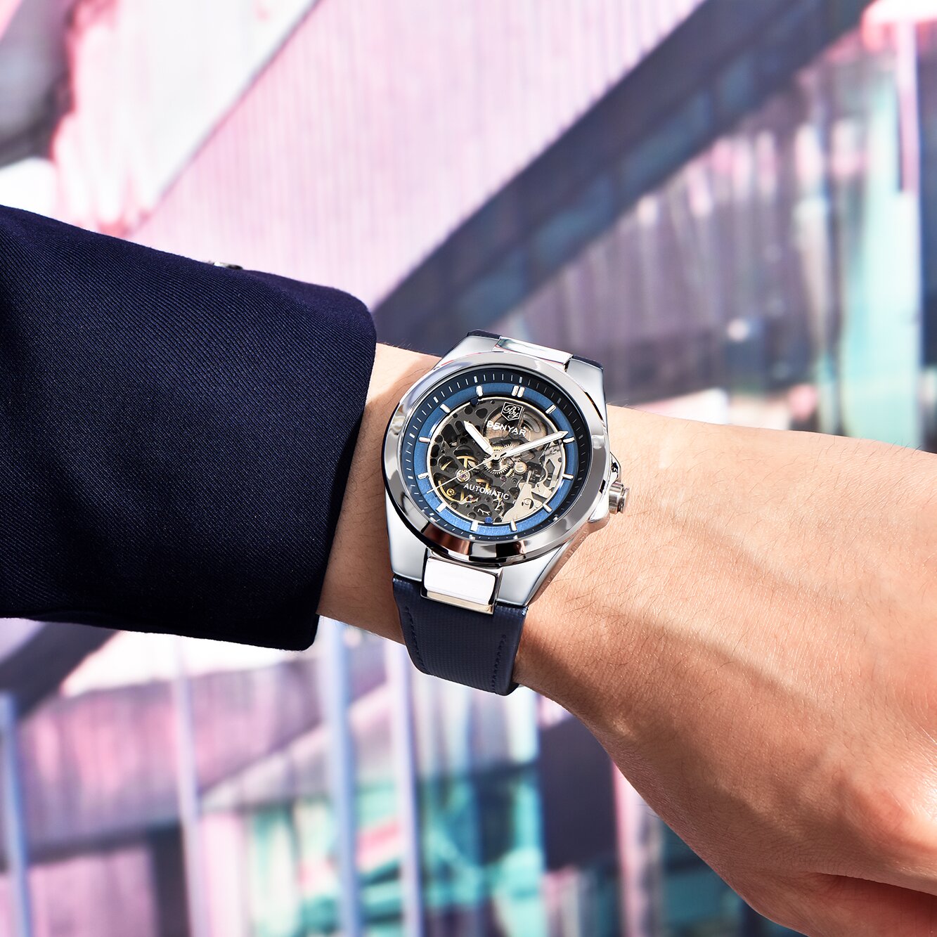 BENYAR Luxury Mens Automatic B - đánh giá và giá Tourbillon Movement Watch