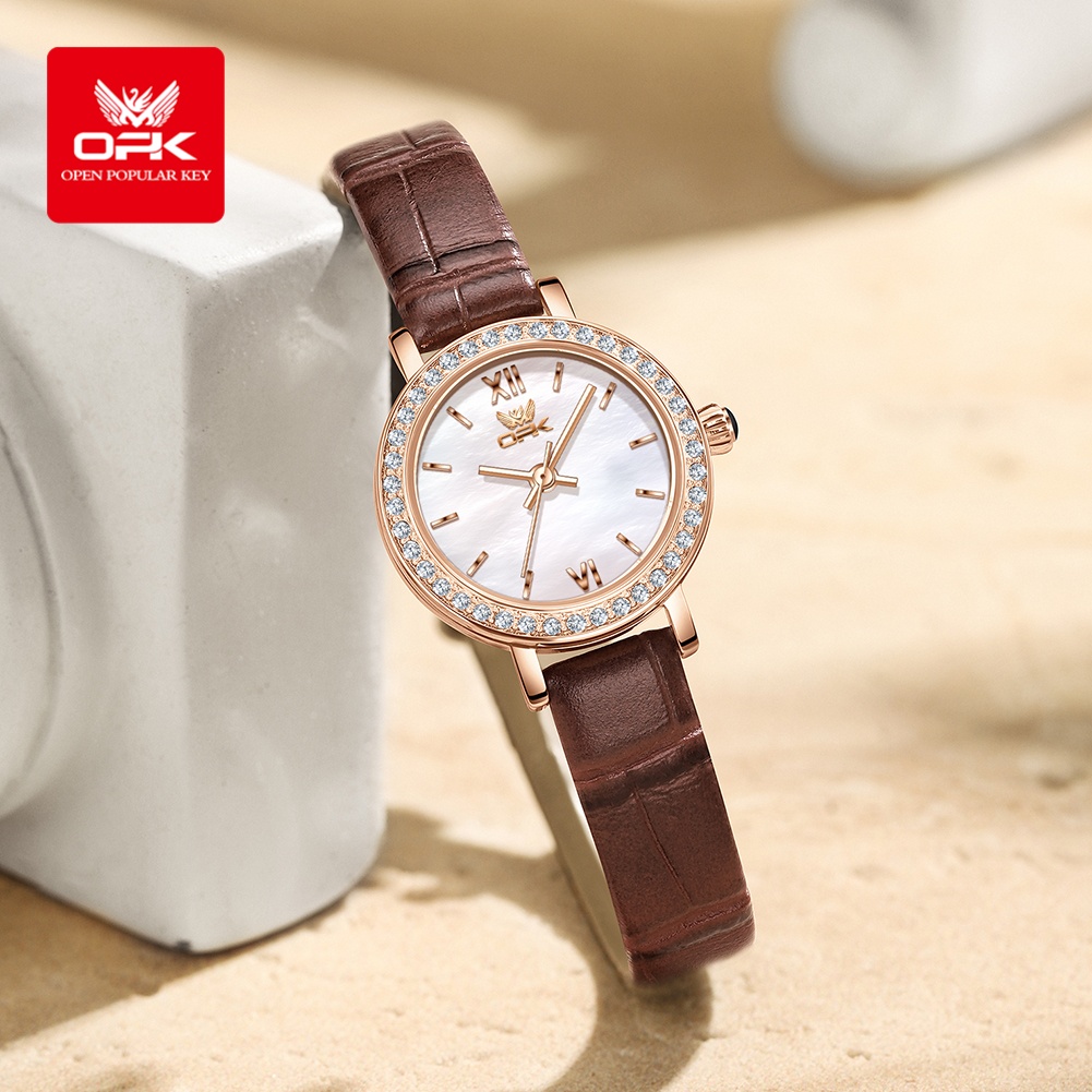 OPK 6063 Light Luxury Watch Wo - đánh giá và giá Luxury Watch Leather Strap
