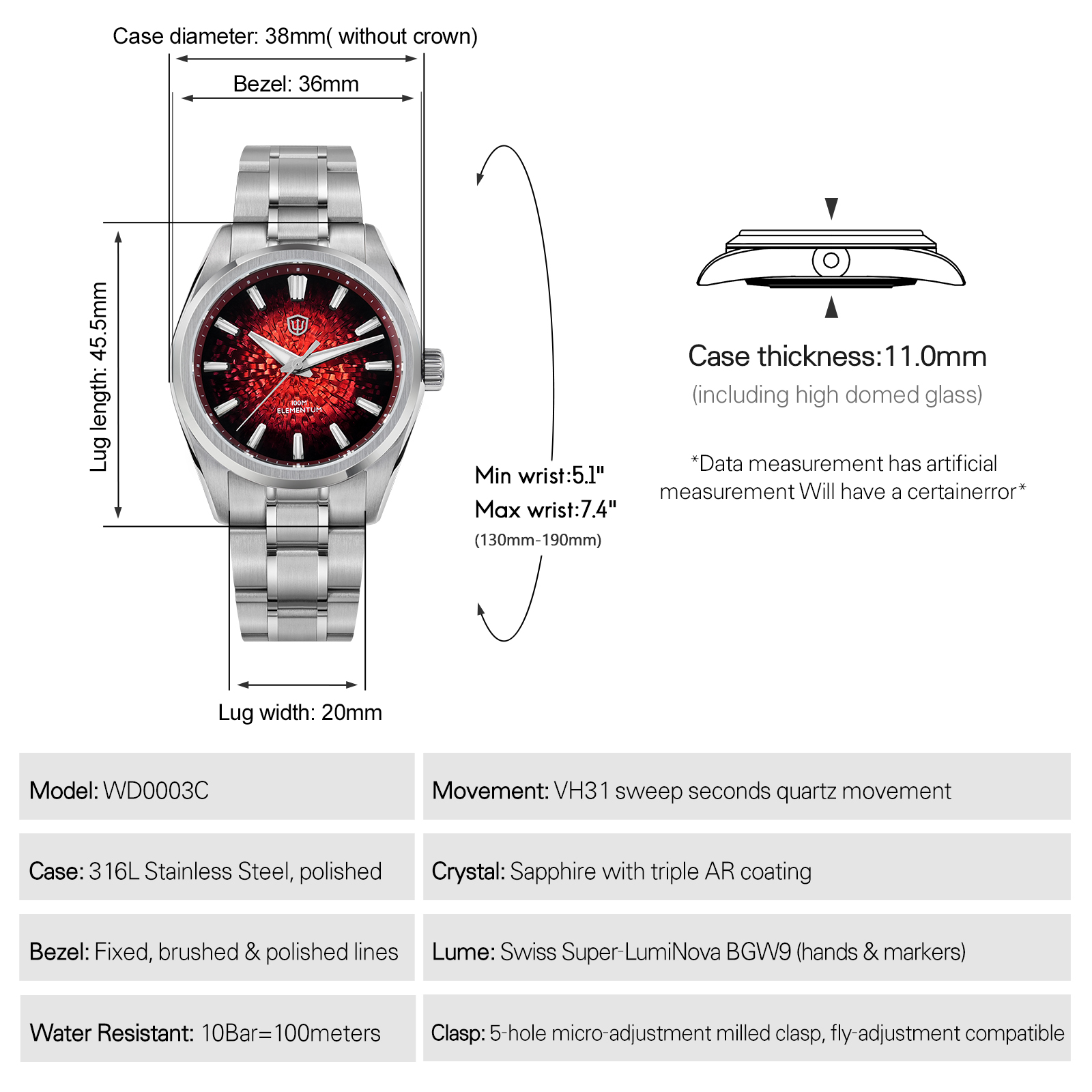 Watchdives New WD0003C Quartz  - đánh giá và giá Luxury Watch Iceberg
